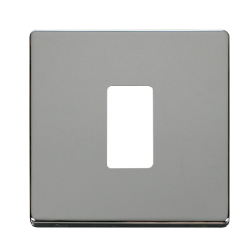 Scolmore SCP20401CH - 1 Gang GridPro® Frontplate - Polished Chrome GridPro Scolmore - Sparks Warehouse