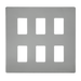 Scolmore SCP20506CH - 6 Gang GridPro® Frontplate - Polished Chrome GridPro Scolmore - Sparks Warehouse