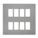Scolmore SCP20508CH - 8 Gang GridPro® Frontplate - Polished Chrome GridPro Scolmore - Sparks Warehouse