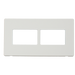 Scolmore SCP406MW - 2 Gang (2 x 3) Aperture Cover Plate - Metal White Definity Scolmore - Sparks Warehouse