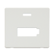 Scolmore SCP453MW - Connection Unit With Neon (Lockable) Cover Plate - Metal White Definity Scolmore - Sparks Warehouse