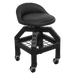 Sealey - SCR03B Creeper Stool Pneumatic with Adjustable Height Swivel Seat & Back Rest Garage & Workshop Sealey - Sparks Warehouse