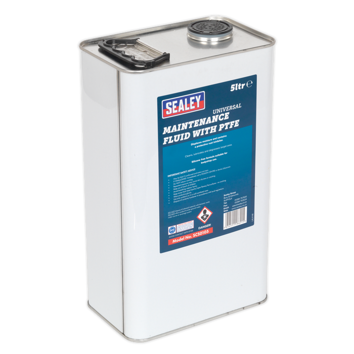 Sealey - SCS0105 Universal Maintenance Fluid with PTFE 5ltr Consumables Sealey - Sparks Warehouse