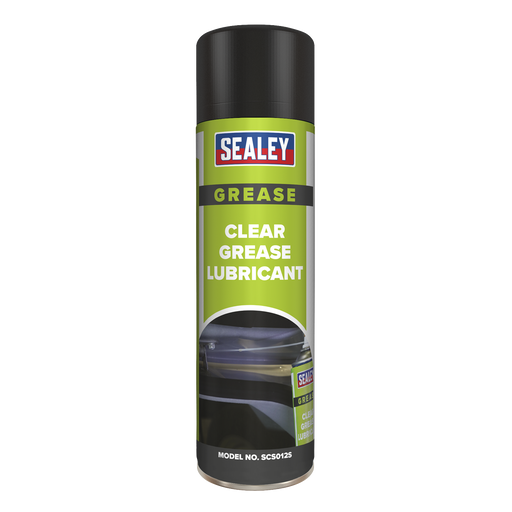 Sealey - SCS012 Clear Grease Lubricant 500ml Pack of 6 Consumables Sealey - Sparks Warehouse