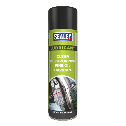 Sealey - SCS019S Clear Fine Oil Lubricant Multipurpose 500ml Consumables Sealey - Sparks Warehouse