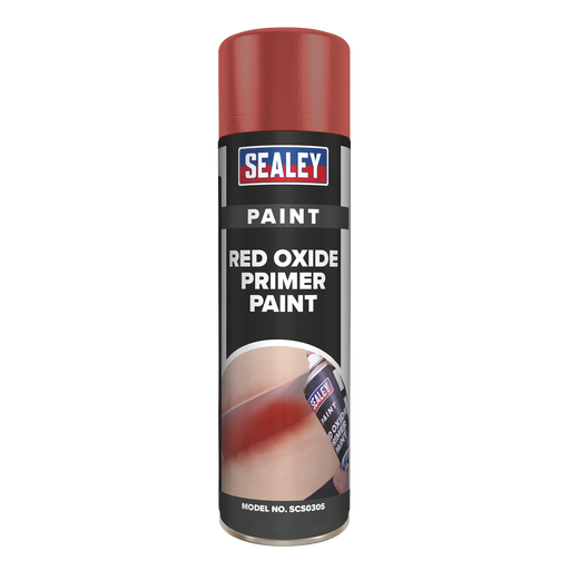 Sealey - SCS030S Red Oxide Primer Paint 500ml Consumables Sealey - Sparks Warehouse