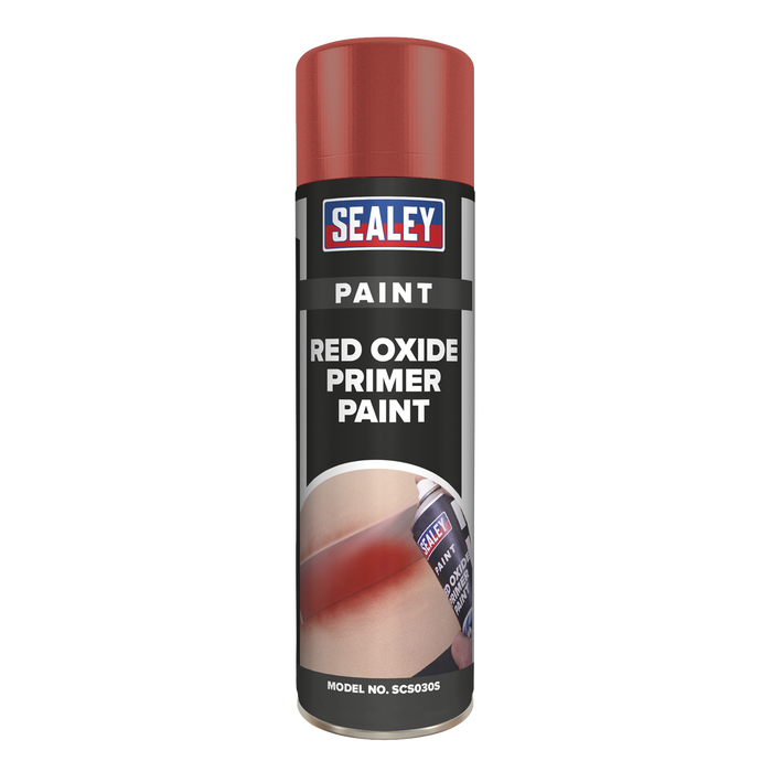 Sealey - SCS030S Red Oxide Primer Paint 500ml Consumables Sealey - Sparks Warehouse