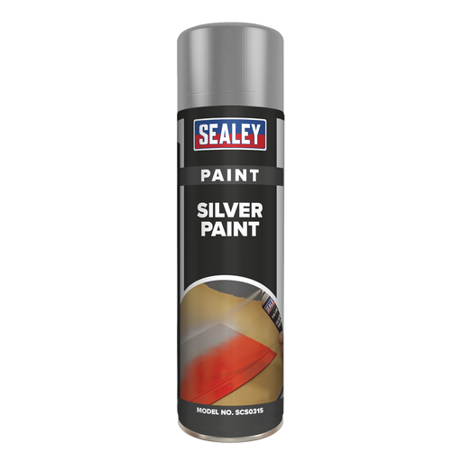 Sealey - SCS031S Silver Paint 500ml Consumables Sealey - Sparks Warehouse