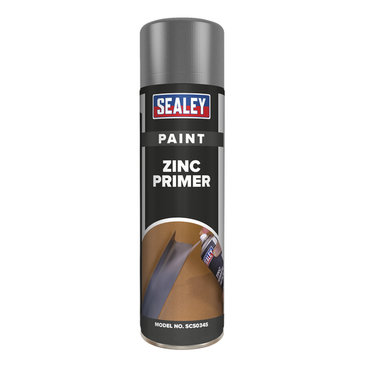 Sealey - SCS034S Grey Zinc Primer Paint 500ml Consumables Sealey - Sparks Warehouse