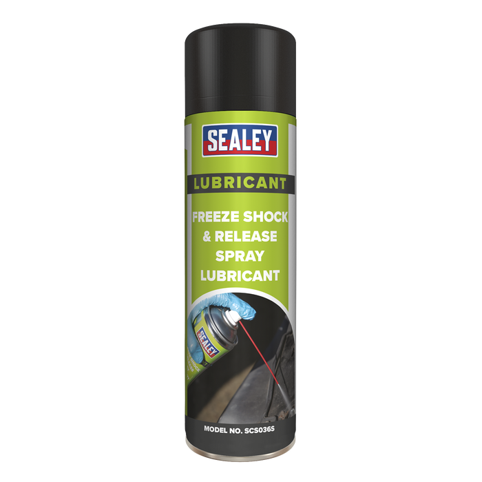 Sealey - SCS036S Freeze Shock & Release Spray Lubricant 500ml Consumables Sealey - Sparks Warehouse