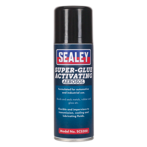 Sealey - SCS300S Super Glue Activating Aerosol 200ml Consumables Sealey - Sparks Warehouse