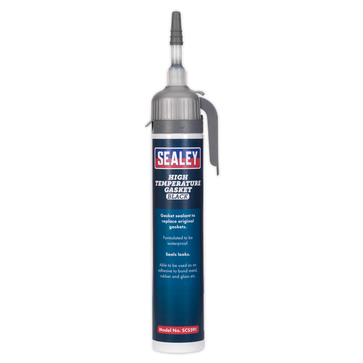Sealey - SCS591 High Temperature Gasket Sealant Black 200ml Consumables Sealey - Sparks Warehouse