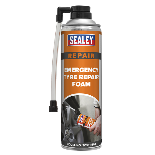 Sealey - SCSTR500 Emergency Tyre Repair Foam 500ml Consumables Sealey - Sparks Warehouse