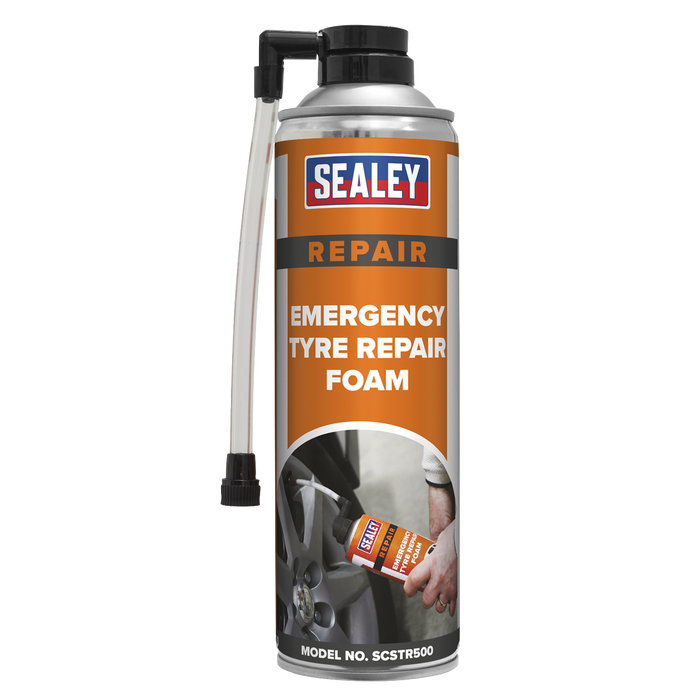 Sealey - SCSTR500 Emergency Tyre Repair Foam 500ml Consumables Sealey - Sparks Warehouse