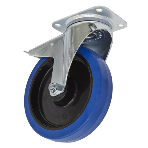 Sealey - SCW3200SPL Castor Wheel Swivel Plate with Total Lock Ø200mm Consumables Sealey - Sparks Warehouse