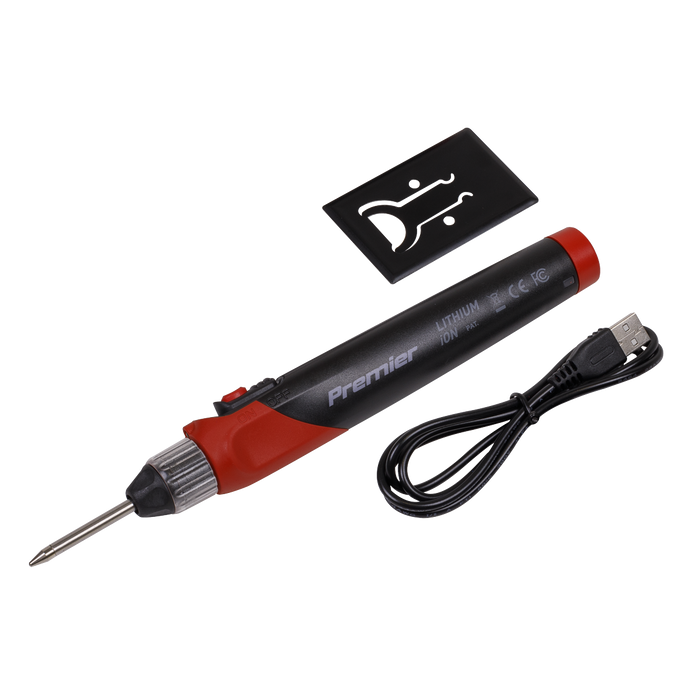 Sealey - Lithium-ion Rechargeable Soldering Iron 12W Hand Tools Sealey - Sparks Warehouse