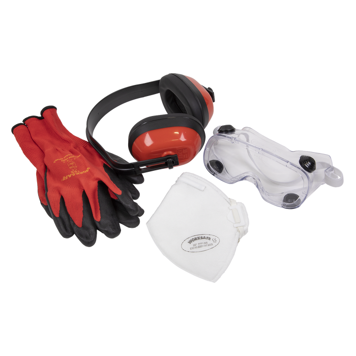 Sealey - SEP2 Flexi Grip Gloves, FFP1 Mask, Goggles & Ear Defenders Safety Products Sealey - Sparks Warehouse