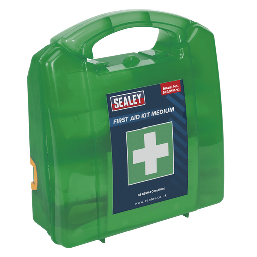 Sealey - SFA01M First Aid Kit Medium - BS 8599-1 Compliant Safety Products Sealey - Sparks Warehouse