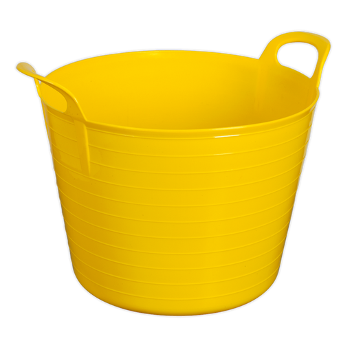 Sealey - SFT40Y Heavy-Duty Flexi Tub 40ltr - Yellow Janitorial / Garden & Leisure Sealey - Sparks Warehouse