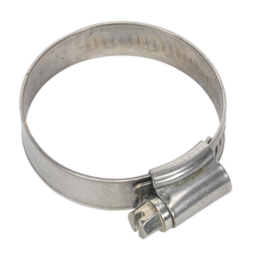 Sealey - SHCSS1 Hose Clip Stainless Steel Ø32-44mm Pack of 10 Consumables Sealey - Sparks Warehouse