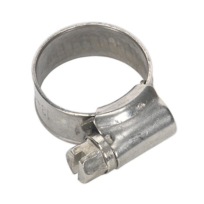 Sealey - SHCSSM00 Hose Clip Stainless Steel Ø13-19mm Pack of 10 Consumables Sealey - Sparks Warehouse