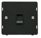 Scolmore SIN115BK - Single RJ11 Socket Outlet Insert - Black Definity Scolmore - Sparks Warehouse