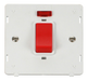 Scolmore SIN201PW - 45A 1 Gang Plate DP Switch With Neon Insert - White Definity Scolmore - Sparks Warehouse