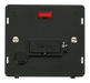 Scolmore SIN253BK - 13A Fused Conn. Unit With Flex Outlet + Neon (Lockable) Insert - Black Definity Scolmore - Sparks Warehouse
