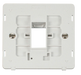 Scolmore SIN401PW - 1 Gang Plate Single Aperture Insert - White Definity Scolmore - Sparks Warehouse