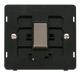 Scolmore SIN411BKSS - INGOT 10AX 1 Gang 2 Way Switch Insert - Black / Stainless Steel Definity Scolmore - Sparks Warehouse