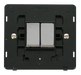 Scolmore SIN412BKCH - INGOT 10AX 2 Gang 2 Way Switch Insert - Black / Chrome Definity Scolmore - Sparks Warehouse