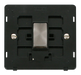Scolmore SIN425BKBS - INGOT 10AX 1 Gang Intermediate Switch Insert - Black / Brushed Stainless Definity Scolmore - Sparks Warehouse