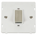 Scolmore SIN500PWSS - INGOT 45A 1 Gang Plate DP Switch Insert - White Definity Scolmore - Sparks Warehouse