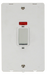 Scolmore SIN503PWCH - INGOT 45A 2 Gang Plate DP Switch With Neon Insert - White Definity Scolmore - Sparks Warehouse