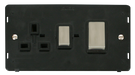 Scolmore SIN504BKSS - INGOT 45A DP Switch 13A DP Switched Socket Insert - Black Definity Scolmore - Sparks Warehouse