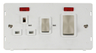 Scolmore SIN505PWBS - INGOT 45A DP Switch 13A DP Sw. Socket With Neons Insert - White Definity Scolmore - Sparks Warehouse