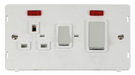 Scolmore SIN505PWCH - INGOT 45A DP Switch 13A DP Sw. Socket With Neons Insert - White Definity Scolmore - Sparks Warehouse