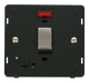 Scolmore SIN523BKSS - INGOT 20A DP Switch With Flex Outlet + Neon Insert - Black / St. Steel Definity Scolmore - Sparks Warehouse