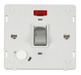 Scolmore SIN523PWCH - INGOT 20A DP Switch With Flex Outlet + Neon Insert - White / Chrome Definity Scolmore - Sparks Warehouse