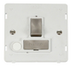 Scolmore SIN551PWBS - INGOT 13A Fused Sw. Conn. Unit With Flex Outlet Insert - White / Br. St. Definity Scolmore - Sparks Warehouse