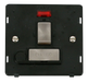 Scolmore SIN552BKBS - INGOT 13A Fused Sw. Conn. Unit With F/O Insert + Neon - Black / Br. St. Definity Scolmore - Sparks Warehouse