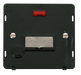 Scolmore SIN553BKBS - INGOT 13A Fused Conn. Unit With F/O Insert + Neon - Black / Br. Stainless Definity Scolmore - Sparks Warehouse