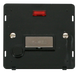 Scolmore SIN553BKSS - INGOT 13A Fused Conn. Unit With F/O Insert + Neon - Black / St. Steel Definity Scolmore - Sparks Warehouse