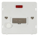 Scolmore SIN553PWSS - INGOT 13A Fused Conn. Unit With F/O Insert + Neon - White / St. Steel Definity Scolmore - Sparks Warehouse