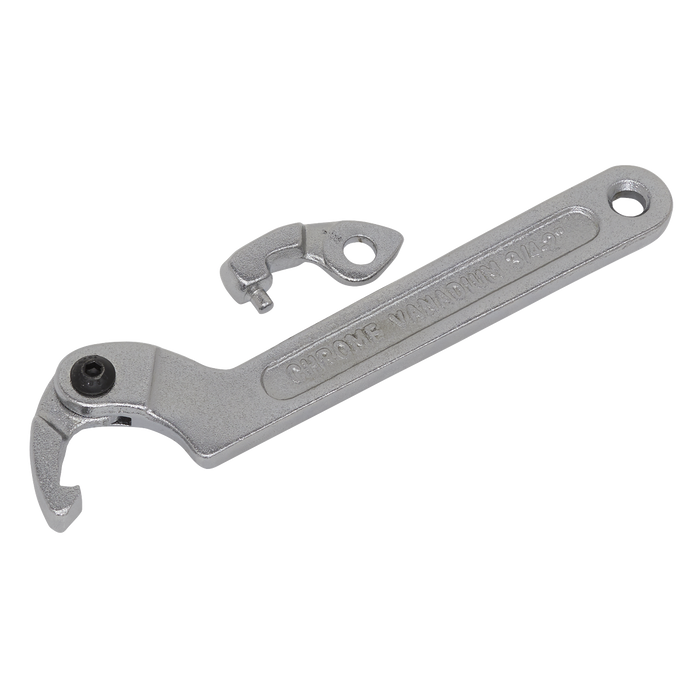 Sealey - SMC2S Adjustable C Spanner - Hook & Pin Wrench Set 3pc 19-51mm Motorcycle Tools Sealey - Sparks Warehouse