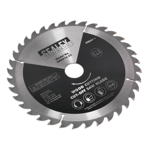 Sealey - SMS216.53 Cut-Off Saw Blade Ø216 x 2.8mm/Ø30mm 36tpu Consumables Sealey - Sparks Warehouse
