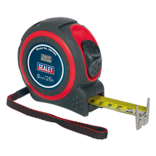 Sealey - SMT8H Heavy-Duty Tape Measure 8m(26ft) Hand Tools Sealey - Sparks Warehouse