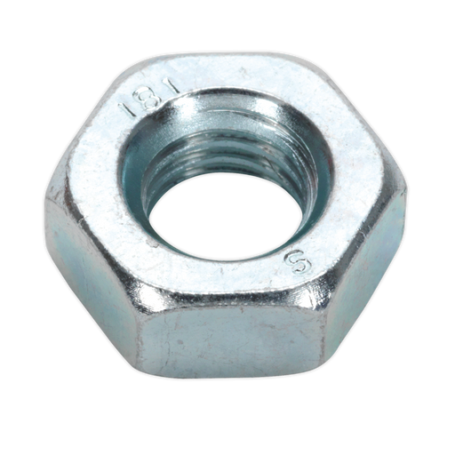 Sealey - SN10 Steel Nut M10 Zinc DIN 934 Pack of 100 Consumables Sealey - Sparks Warehouse