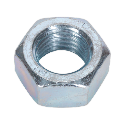 Sealey - SN24 Steel Nut M24 Zinc DIN 934 Pack of 5 Consumables Sealey - Sparks Warehouse