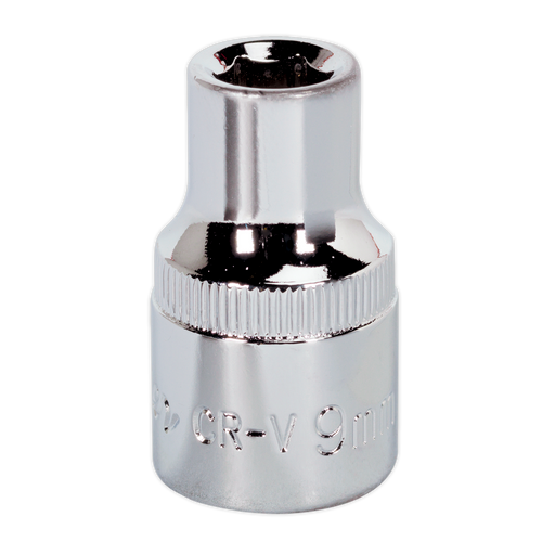 Sealey - SP1209 WallDrive® Socket 9mm 1/2"Sq Drive Fully Polished Hand Tools Sealey - Sparks Warehouse